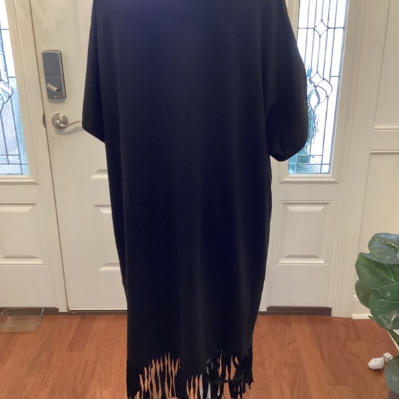 COLD SHOULDER CUT FRINGE MIDI DRESS (Size= 2XL) - Picture 8 of 10
